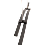 LED PRENDANT LUMIN "ONDA", lampe suspendue en métal et en plastique en noir, avec des LED fermement intégrées, l'éclairage pour le salon, la salle à manger ou le bureau, 96 cm de long