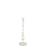 Bougeoir J-Line Izy en aluminium blanc, vue latérale