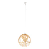 Pendant lampe "Armella" Ø 40 cm, 1x E27 (non incluse) en bois et en plastique, pour les salles de restauration, le salon, le bureau, la chambre pour enfants