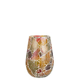 Bougeoir J-Line Liline Candlerse Sunset en verre orange, vue de face