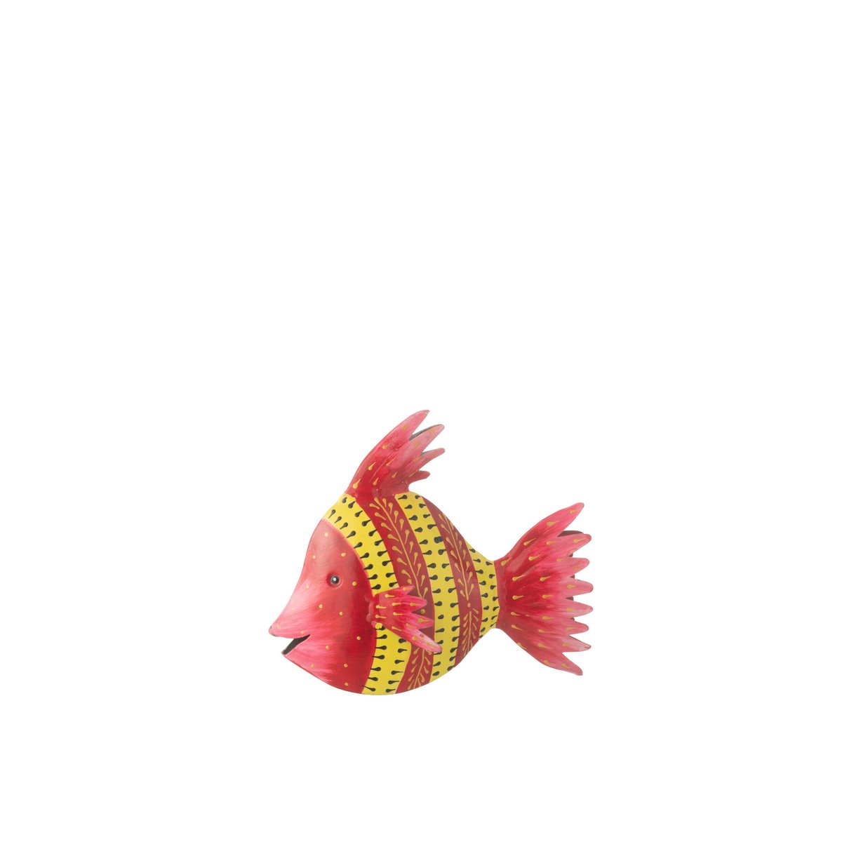 Poisson décoratif J-Line en métal multicolore, design moderne
