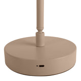 LED LED sans fil "Lupa", 45 cm de haut, en aluminium laqué (amandes givrées, pantone 481 C) et en plastique blanc, à LED intégré, dimmable, capteur tactile.