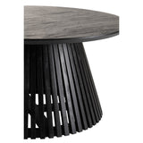 Table J-Line Vincent en bois noir, vue de face