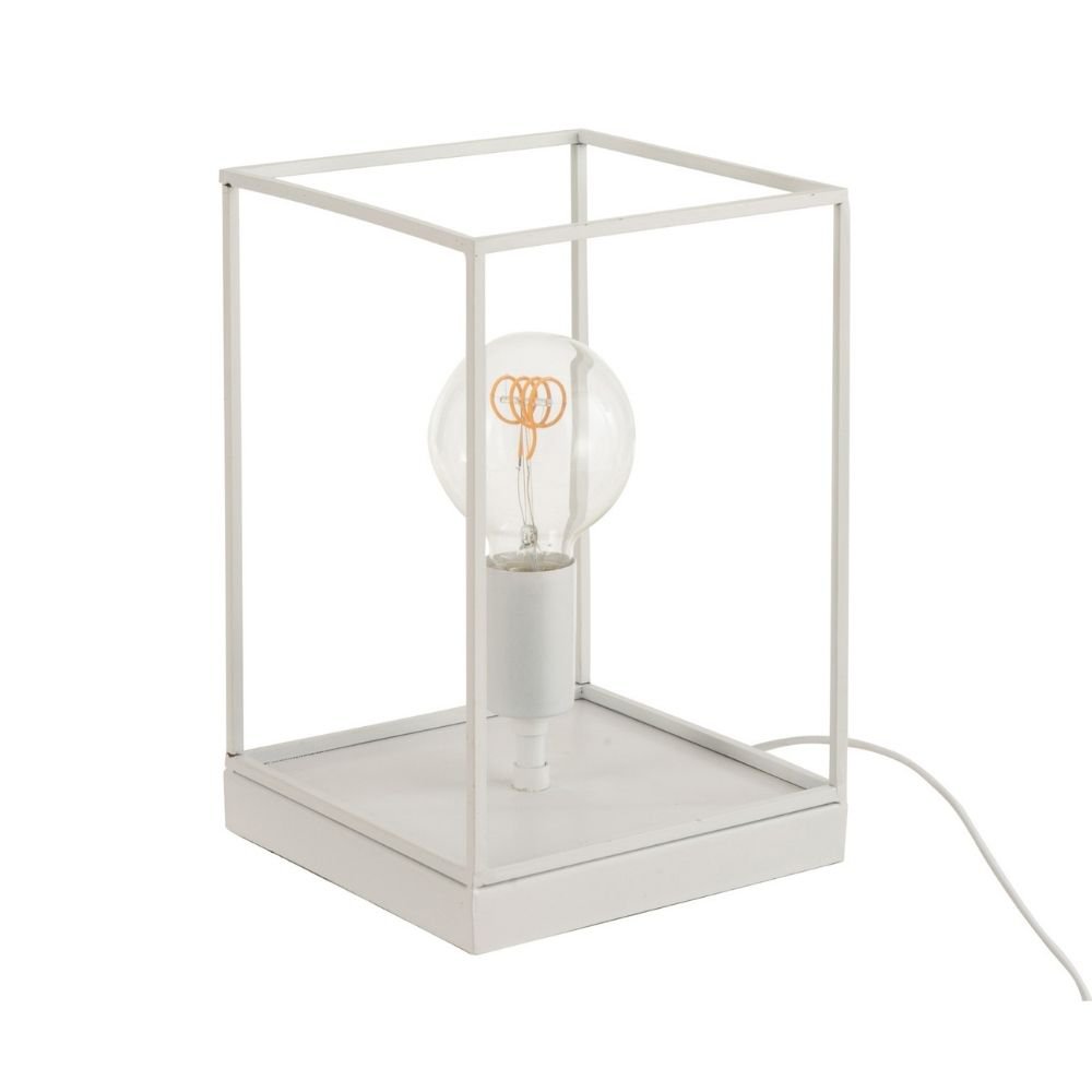 Lampe J-Line en métal blanc, vue de face