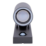 Lampe murale extérieure "Romb" avec détecteur de mouvement, aluminium colorant en anthracite, minuterie, lampe modifiable, 7 x 12,5 x 16,4 cm