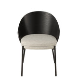 Chaise J-Line Lone en noir et gris, vue de face