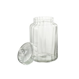 Bocal de rangement Elia en verre transparent grand format avec couvercle