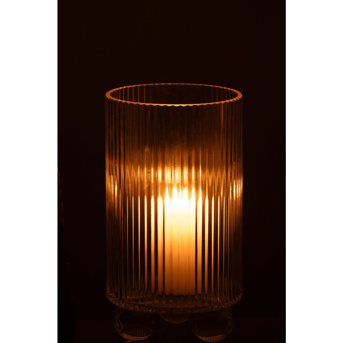 Lanterne J-Line Clara - détail du verre transparent