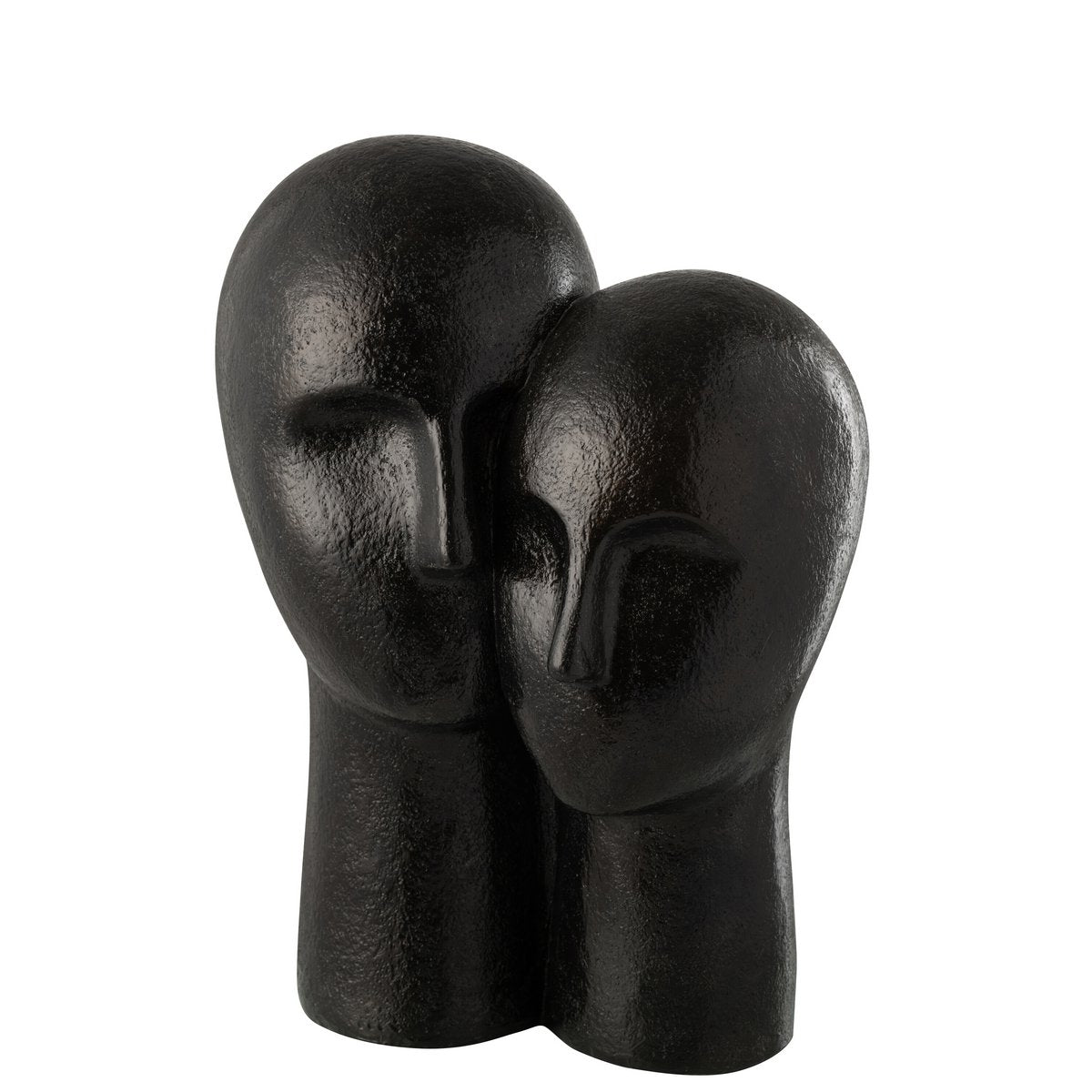 Tête de figurine J-Line noire vue de face, élégance moderne