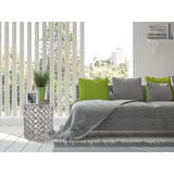 Table décorative table d'appoint en métal ø 40 x 45 cm ronde Cairo argent ou or aluminium oriental