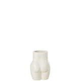 Détail du vase J-Line Flowerpot, finition céramique blanche