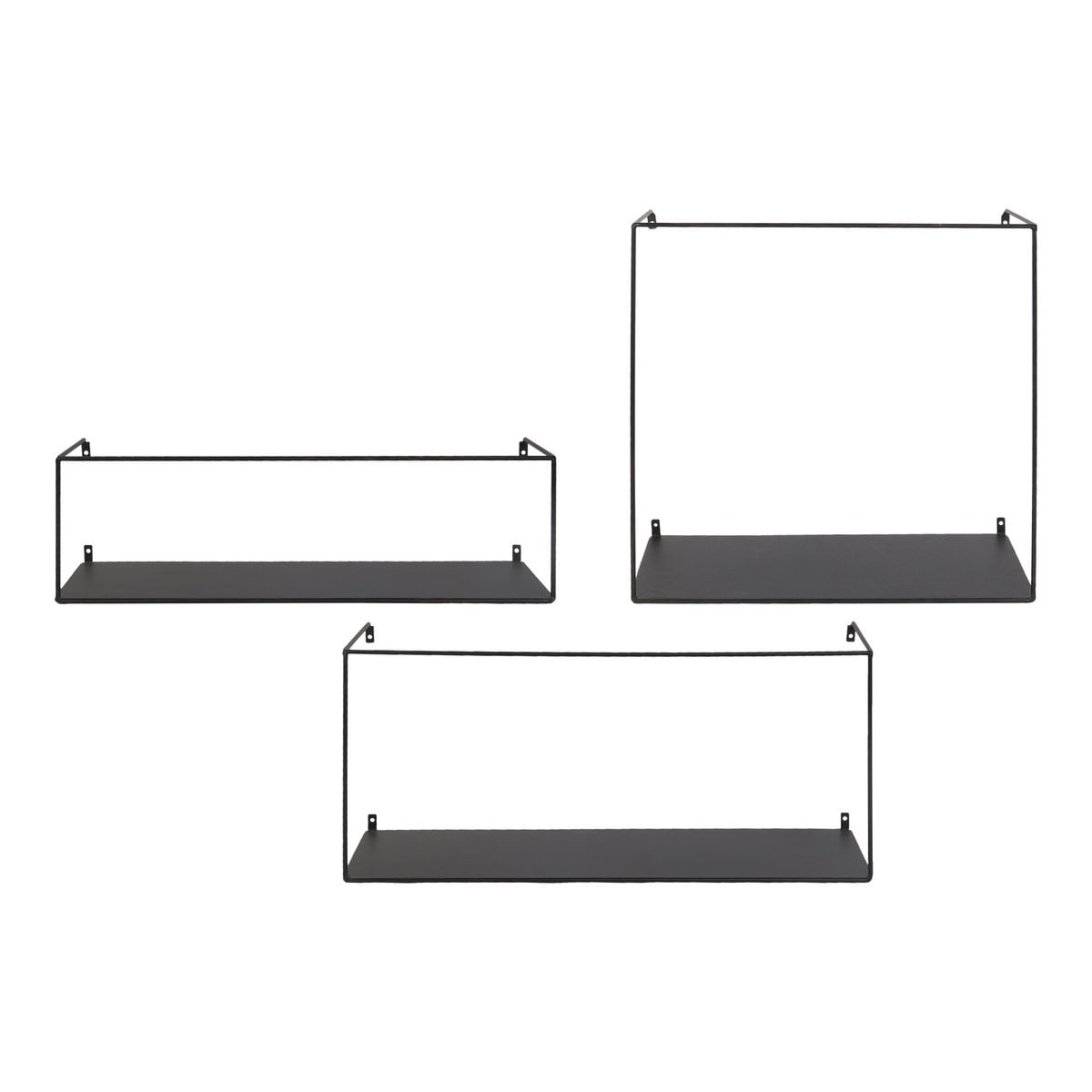 Étagère murale Ulmo en acier noir, design moderne et minimaliste