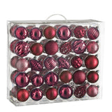 Set boules de Noël Boules incassables Fuchsia