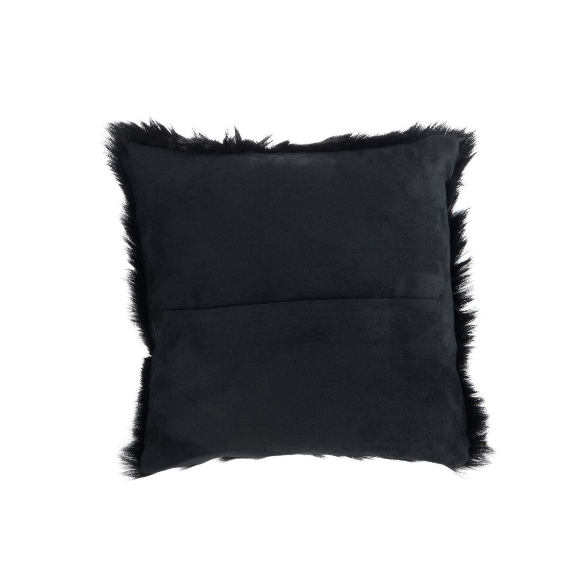 Détail de la texture du coussin J-Line en fausse fourrure