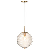 Suspension J-Line Ruche - verre - cognac clair