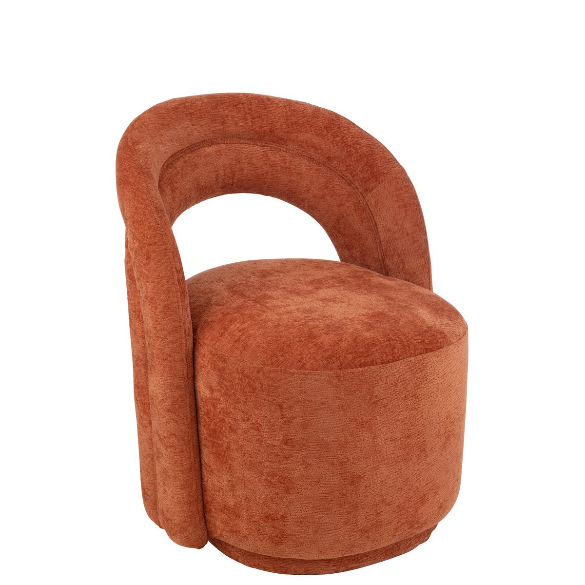Fauteuil J-Line en textile orange, vue de face