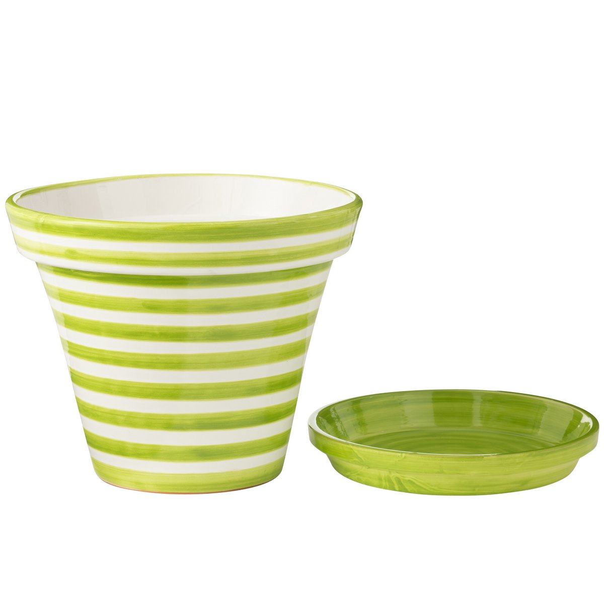 Pot de fleurs J-Line Liline Granada en céramique, multicolore et élégant.