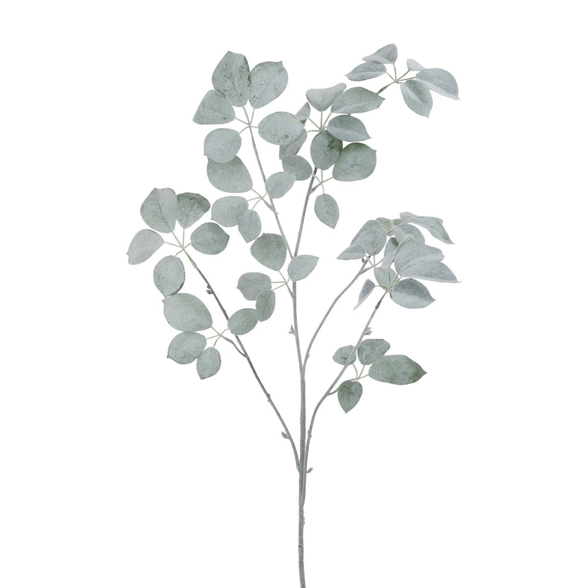 Branche Schefflera Flocked J-Line - mise en scène dans un salon moderne
