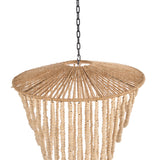 Le Lustre en Perles de Bois - Naturel - L
