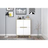 Commode scandinave intégrée dans une chambre élégante