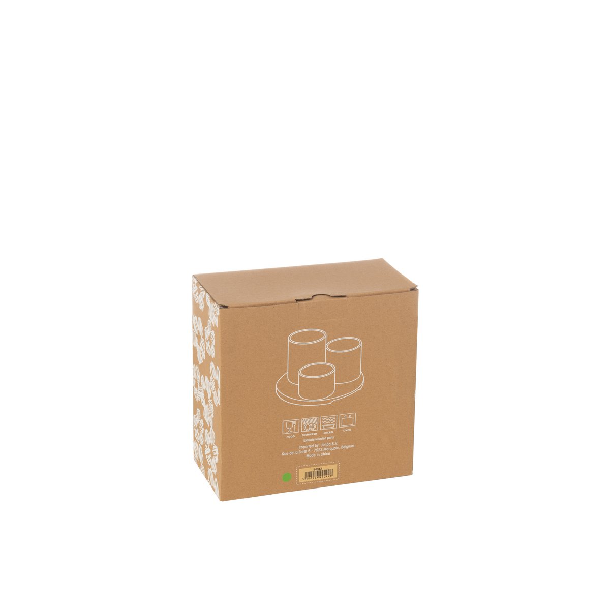 Plateau en bambou du set de bols apéro J-Line, élégant et pratique