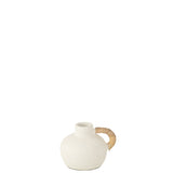 Vase Pot Leo Terracotta J-Line, vue latérale, détails de la texture