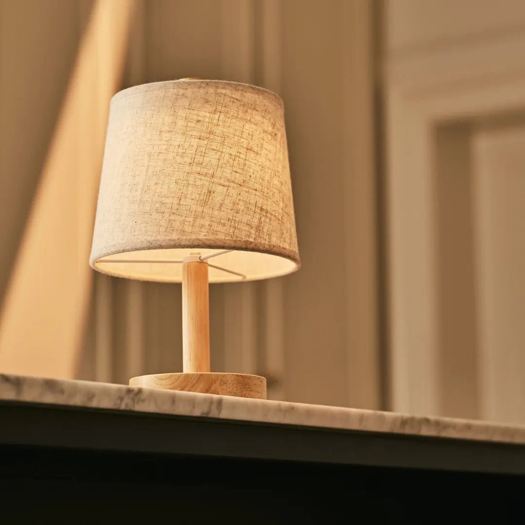Lampe rechargeable en bois marron clair Rover