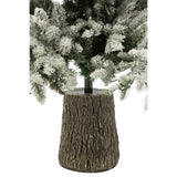 Vue latérale du sapin de Noël J-Line avec neige