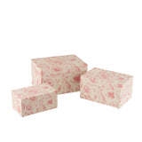 Boîtes décoratives J-Line en bois rose, empilées