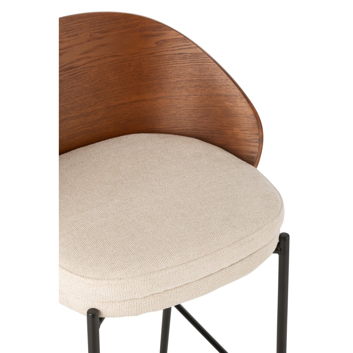 Assise beige du tabouret J-Line Lone avec éclairage doux