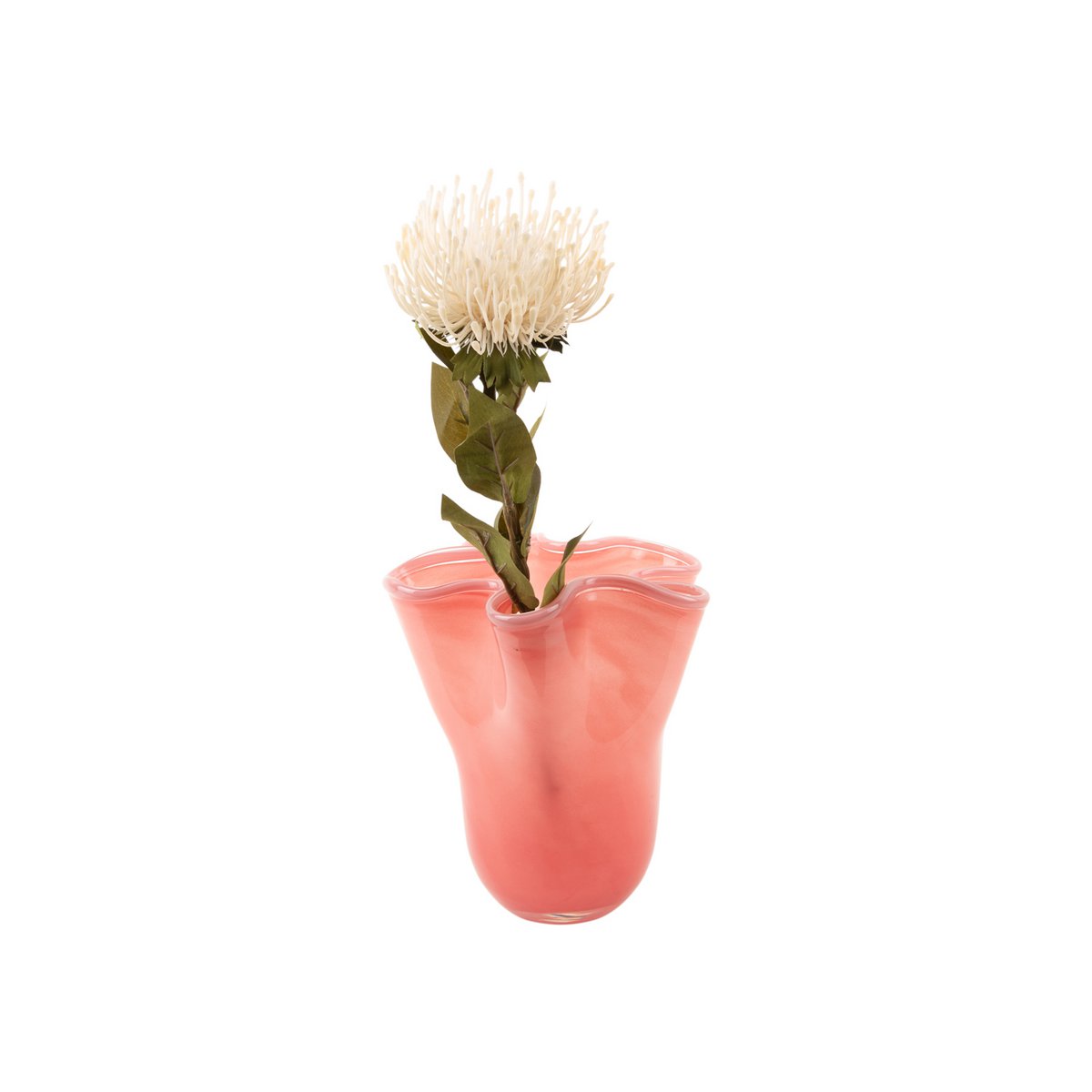 Vase Volants Moyen sur une table, mettant en valeur sa couleur rose