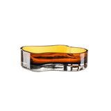 Bol en verre COR06AM, design moderne en ambre avec forme organique.