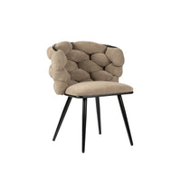 Chaise Rock marron - vue avant avec motif de tissage