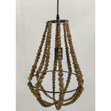 suspension en bois naturel
