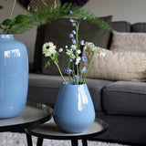 Vase en verre gris bleu clair