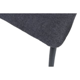 Zoom sur le tissu de haute qualité des chaises noires