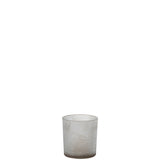 Photophore J-Line Feuilles en verre beige, vue de face