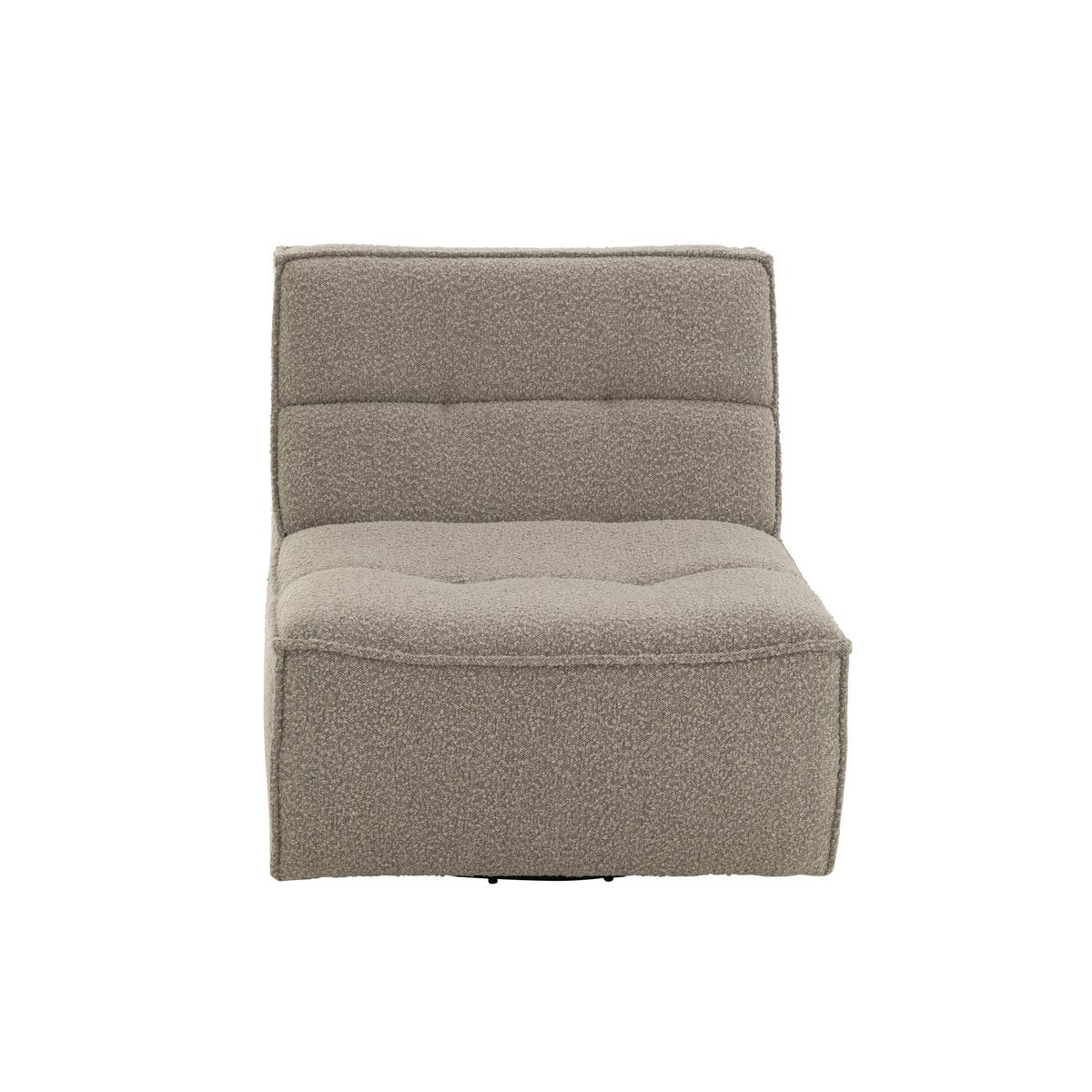 Chaise rotative J-Line Square en bois taupe, vue de face