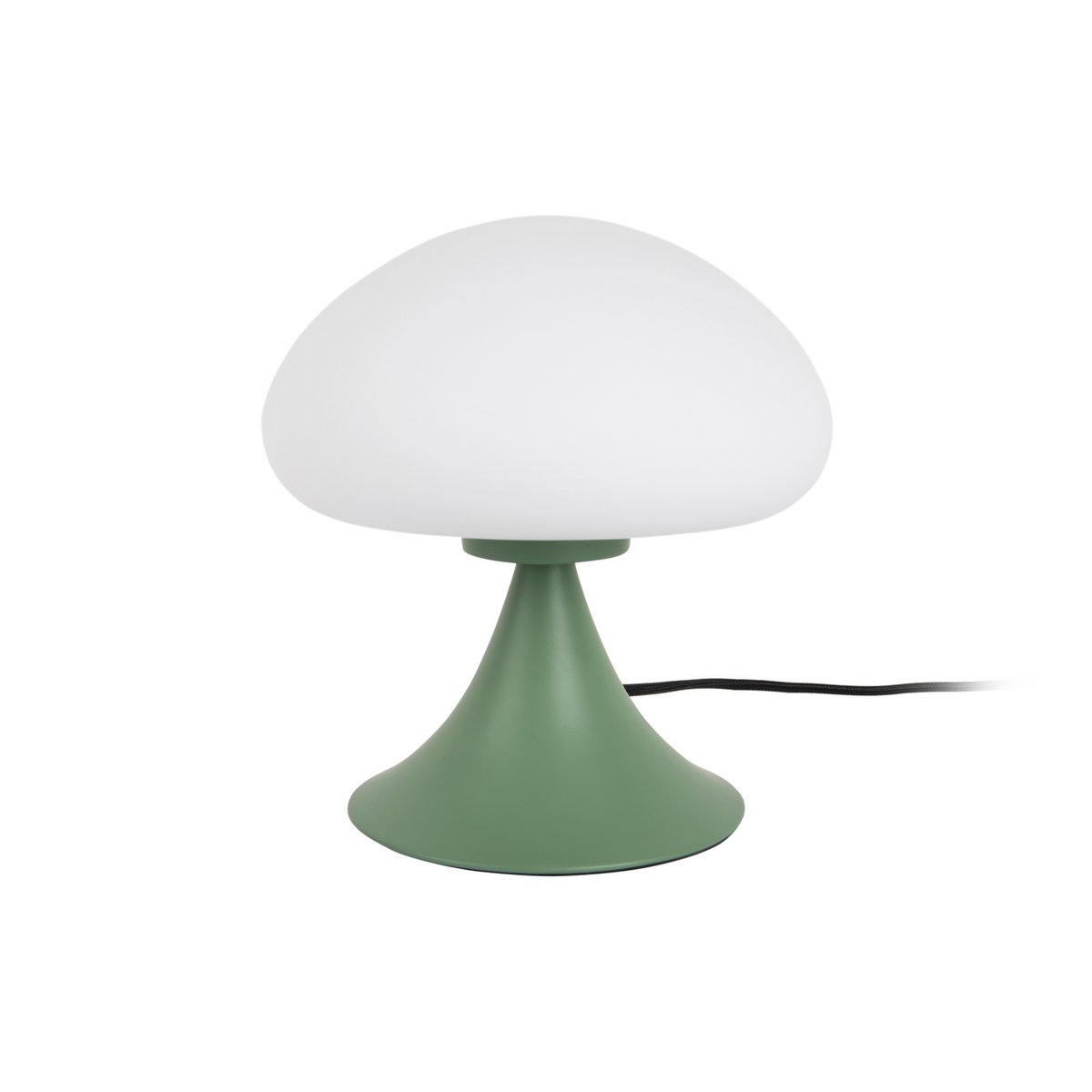 Lampe de table Fungo en verre laiteux, vue de face