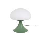 Lampe de table Fungo en verre laiteux, vue de face