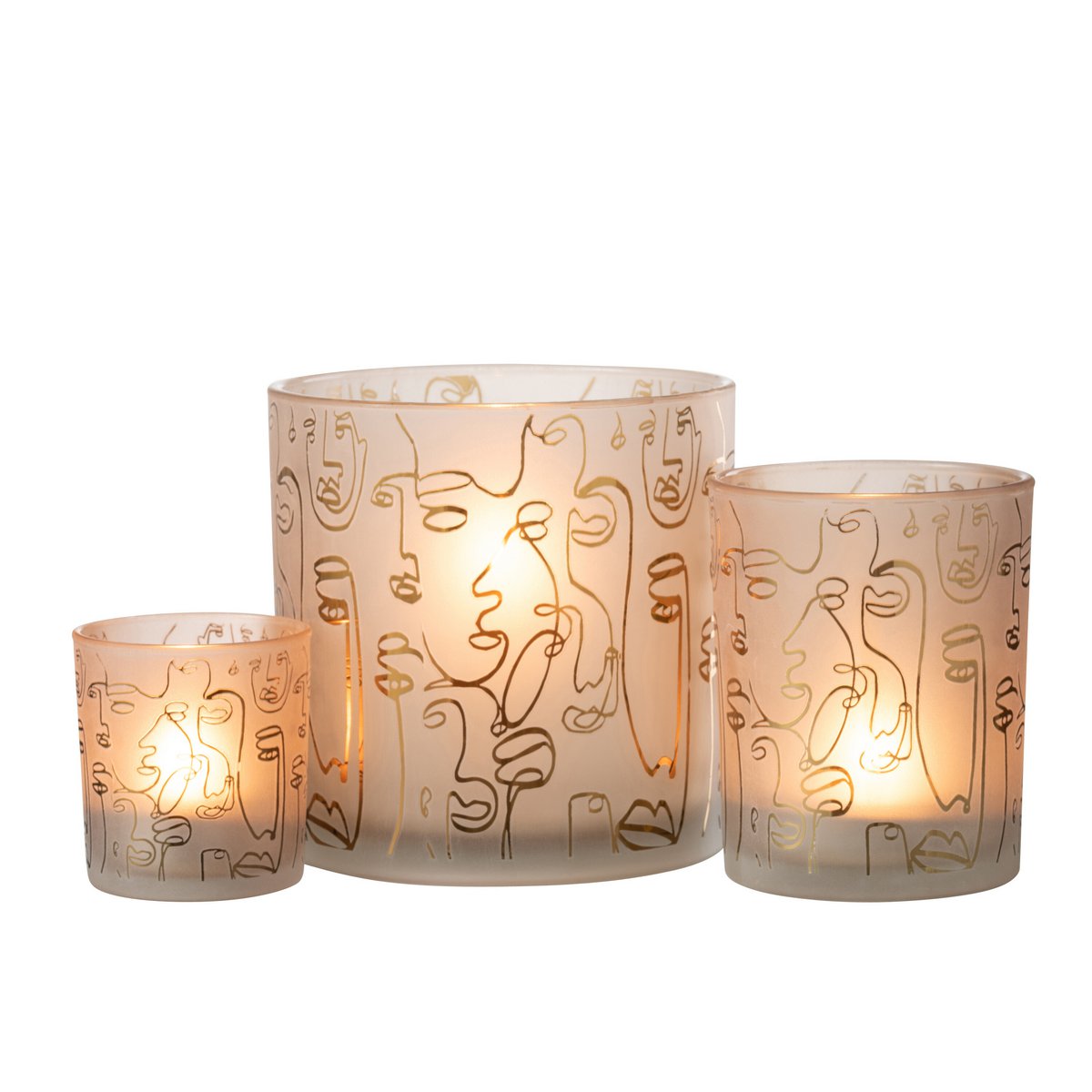 Lanterne J-Line Happy Faces dans un salon moderne
