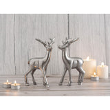 Décoration Figure Cerf Ve 8x 2 pièces Table Décoration Animal Figure Silver O. Décoration de Noël en métal en or