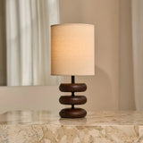 Lampe de table en bois marron foncé Lara