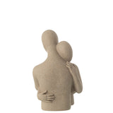 J-Line Buste Couple Peluche Résine Beige