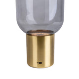 Lumière de table sans fil "Albero" Lumière de table décorative faite de métal et de verre de couleur en laiton avec des LED fermement intégrées, dimmables avec capteur tactile, 25 cm de haut