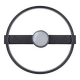 Plafond LED "CIMO" en métal noir et plastique, 40 cm de long, dimmable par interrupteur mural
