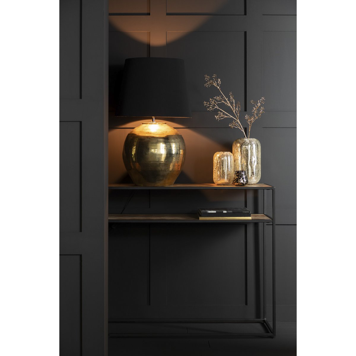 Console J-Line Zigzag avec accessoires de salon