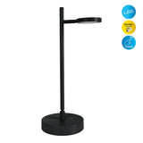 LED sans fil Light Light "Lupa", 45 cm de haut, en aluminium peint (noir) et en plastique blanc, à LED intégré, dimmable, capteur tactile.