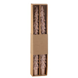 Boîte de 2 bougies J-Line en paraffine vieille rose, élégance et design