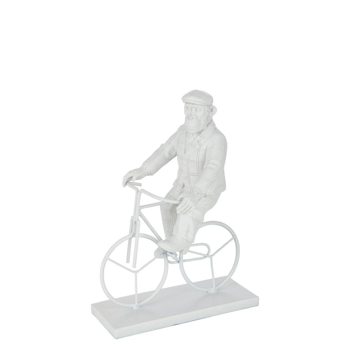 Détail de la décoration Monkey Bicycle J-Line, mettant en valeur le design moderne